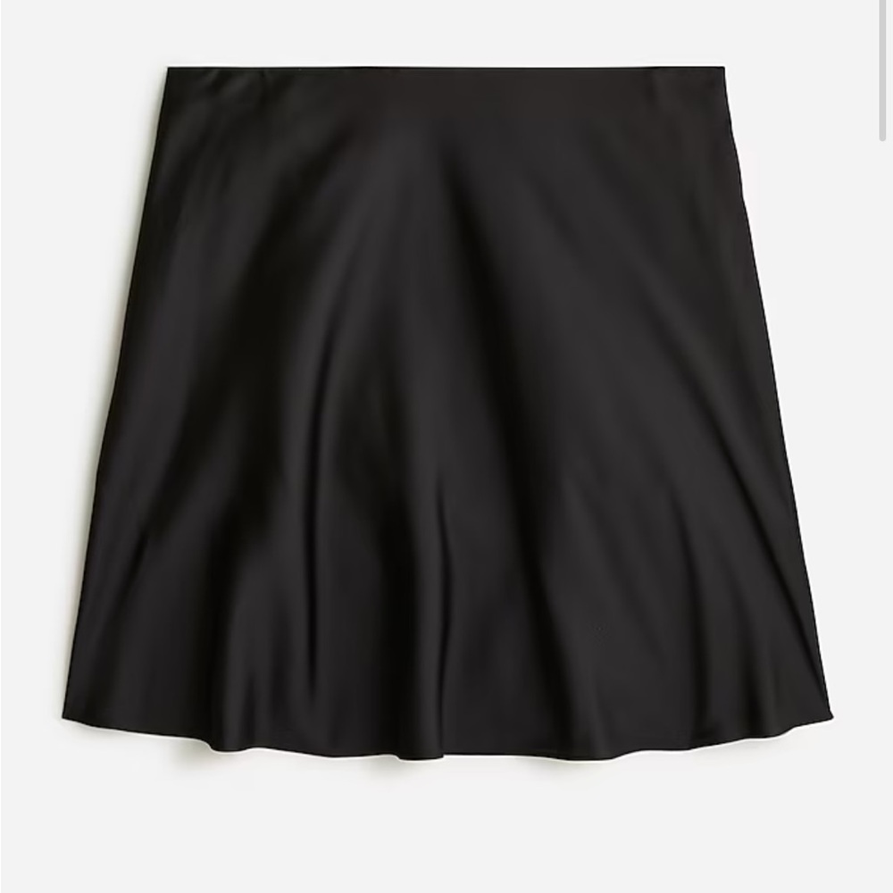 NWT J Crew Gwen Mini Slip Skirt in Black size XXL